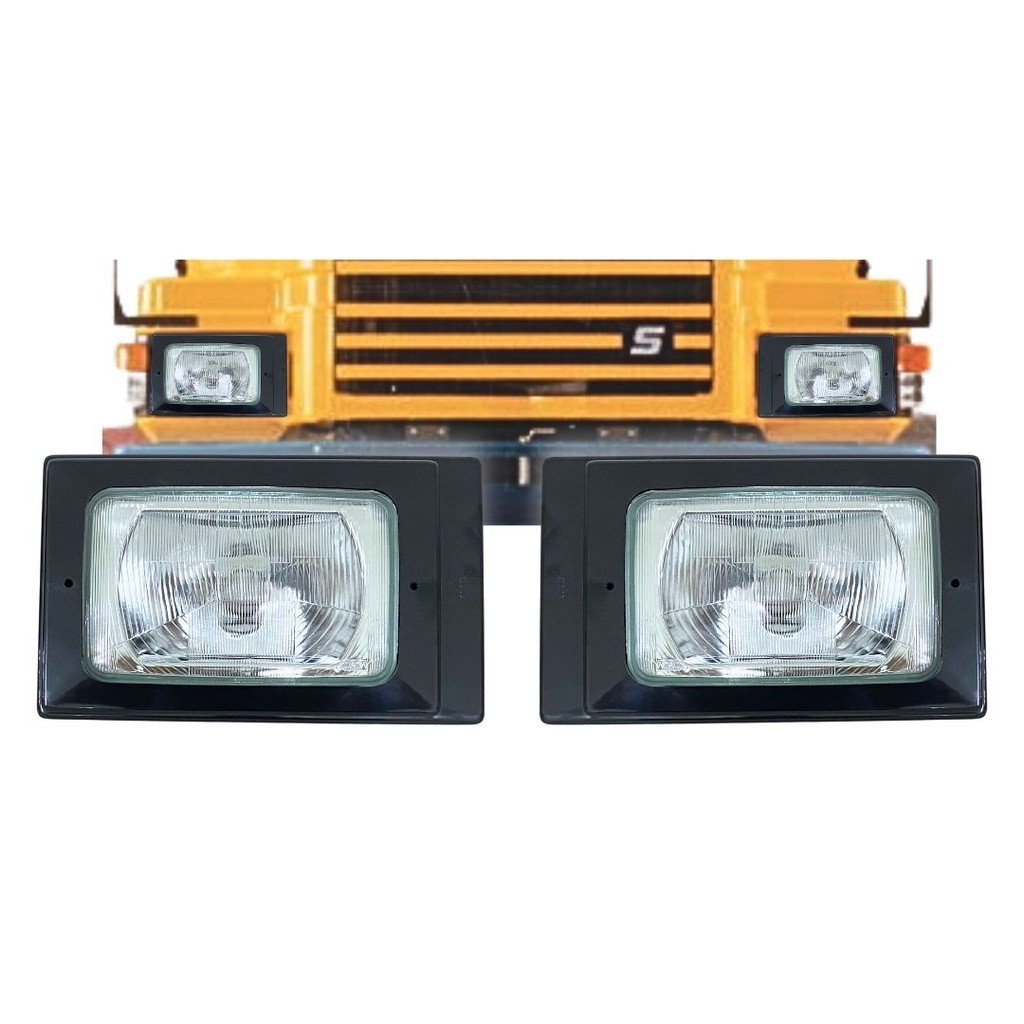 Par Farol Dianteiro Principal Para Scania T112 T113 T142 T143 1987 a 1993 Com Moldura Nino 527838