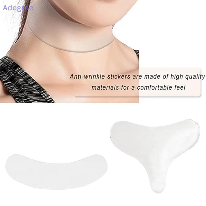 Adegree 2 Pçs/set Anti Rugas Peito Pescoço Almofada De Silicone Reutilizável Lavável Patches Removedor Tratamento Envelh