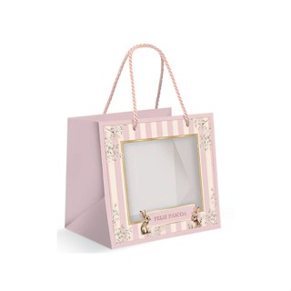 Sacola Premium Para Caixa Meio Ovo Com Visor - Doce Páscoa - 30x26x14cm - 1 unidade - Cromus - Rizzo em Oferta na Shopee