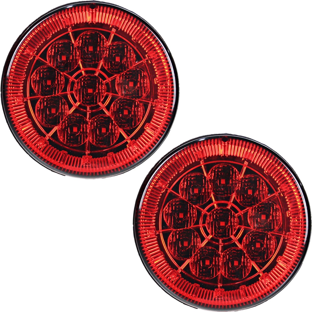 2 Lanterna Traseira 125mm Caminhão Carreta Mod. Randon 10 LED VM 24V