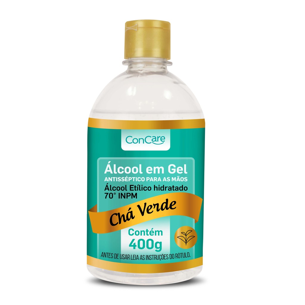 Álcool Gel Concare Chá Verde 400g em Oferta na Shopee