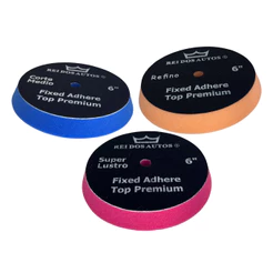Kit Polimento automotivo Profissional Boinas Espuma Corte Medio Refino Super Lustro Top Premium 6"
