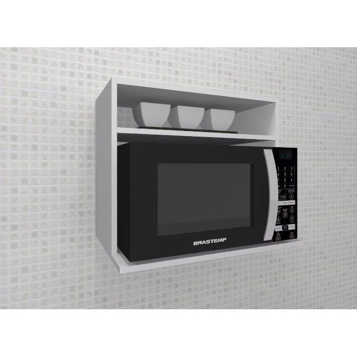 Suporte Microondas 60x50x40-30 Nicho Prateleira Mdf B Ou P