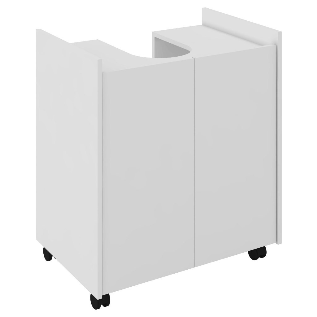 Gabinete Armário Coluna de Pia Banheiro Branco Potenza - Decoração Diferente em Oferta na Shopee