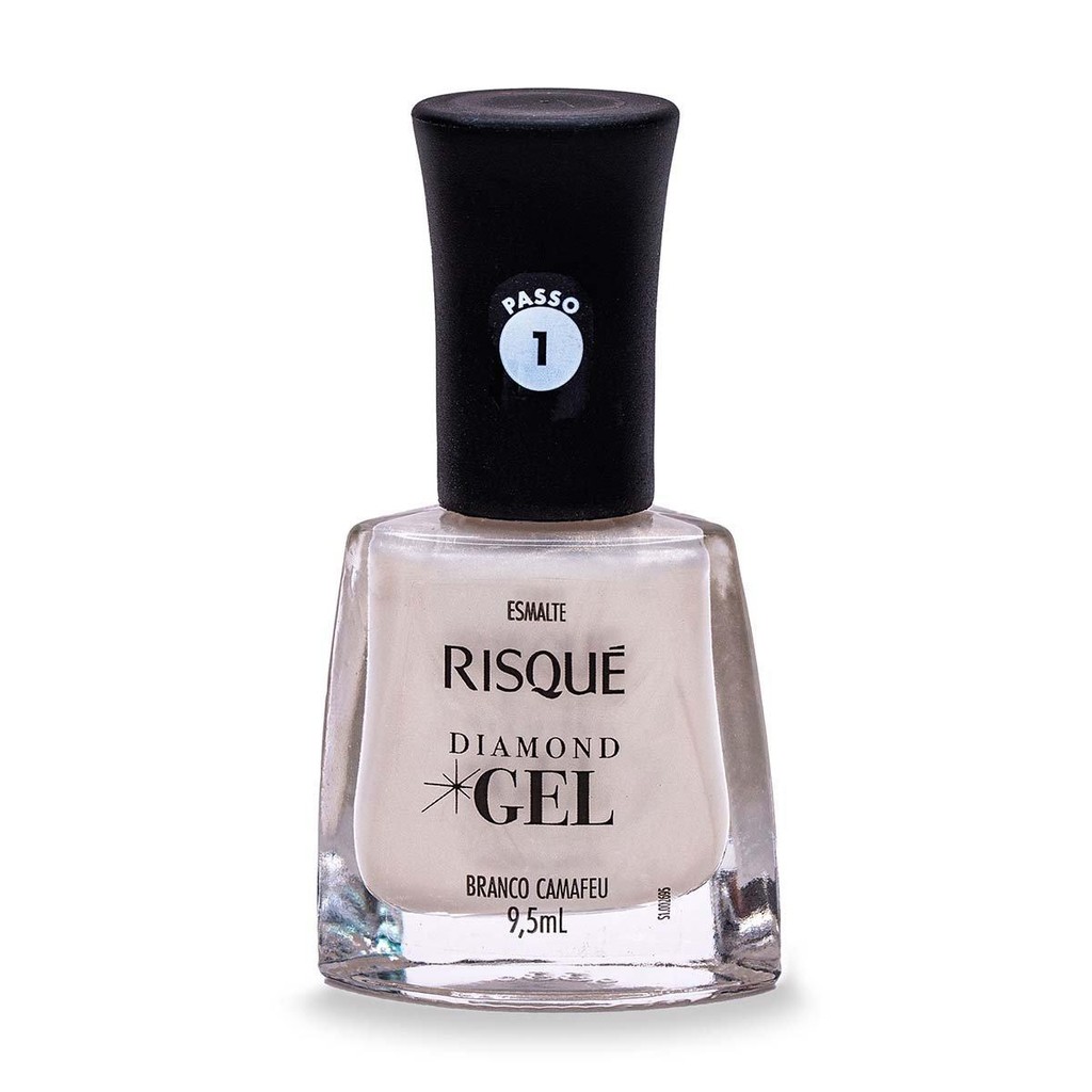 Esmalte Risqué Diamond Gel Branco Camafeu Cremoso 9,5ml em Oferta na Shopee