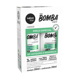 Kit Shampoo E Condicionador S.o.s Bomba Antiqueda Salon Line em Oferta na Shopee