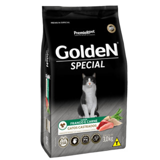 Ração GoldeN Special Gatos Castrados Sabor Frango e Carne 3kg em Oferta na Shopee