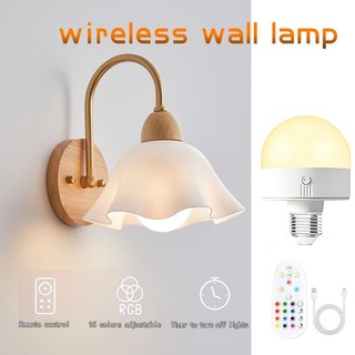 Luminária De Parede Sem Fio Lâmpada Recarregável Com Controle Remote Parede Para Quarto / Sala De Estar/Escadaria