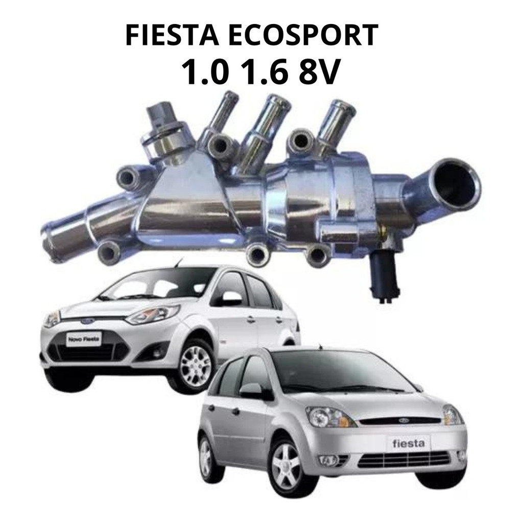 CAVALETE D AGUA VALVULA TERMOSTÁTICA  FIESTA 1.0 8V / ECOSPORT 1.6 8V ZETEC FLEX 2005 A 2014