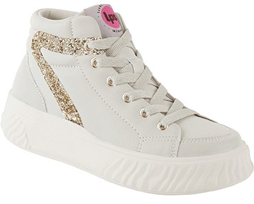 Tênis Casual Infantil LPS Fun Cano Médio com Brilho WorldColors - Nude