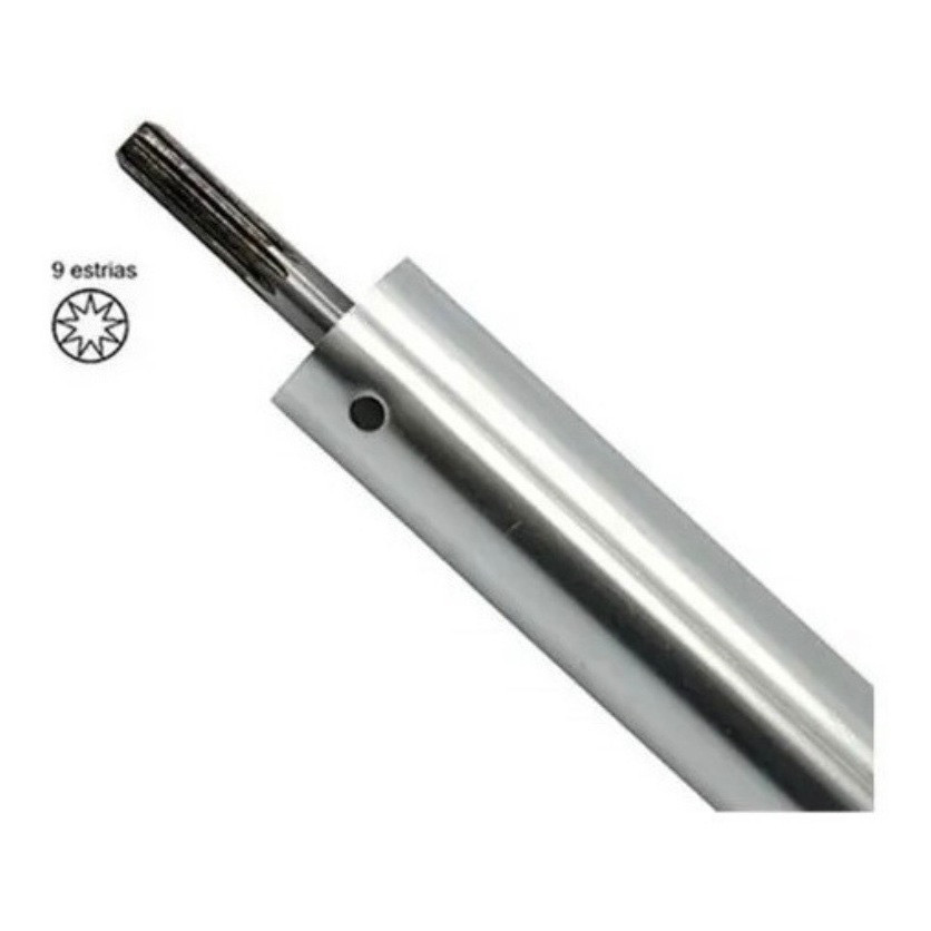 HASTE 75CM PARA ROÇADEIRA TUBO 26MM 9 ESTRIAS E EIXO CARDAN 9 ESTRIAS