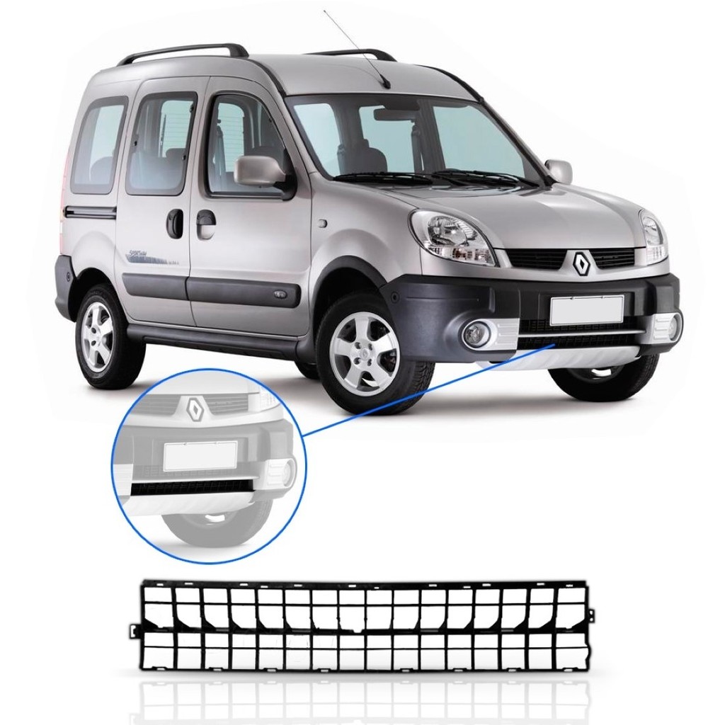 Moldura Parachoque Kangoo 2009 2010 2011 2012  Inferior Central
