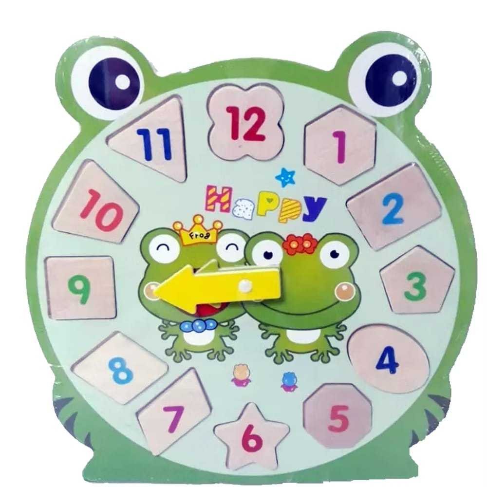 Relogio Didatico Com Numeros e Formas Brinquedo Pedagogico