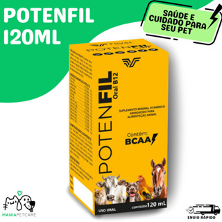 Potenfil Oral B12 com BCAA FilVet Suplemento Vitaminico Vitamina Para Cães e Gatos 120ml em Oferta na Shopee