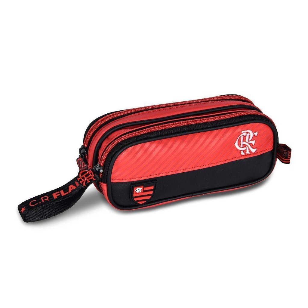 Estojo Duplo Escolar Flamengo - Licenciado Clio Style em Oferta na Shopee