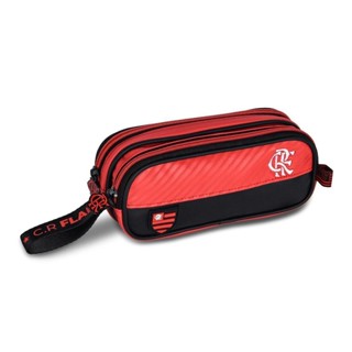 Estojo Duplo Escolar Flamengo - Licenciado Clio Style em Oferta na Shopee