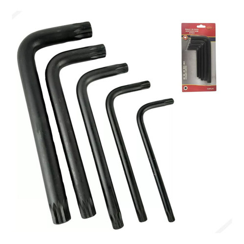 Jogo De Chave Tipo L Multidentada C/ 5 Peças Corneta 3127051