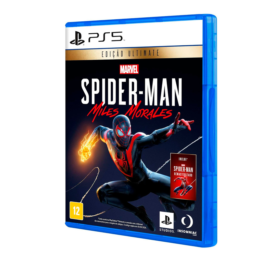 Jogo Marvels Spider-Man Miles Morales Edição Ultimate PlayStation 5 Mídia Física