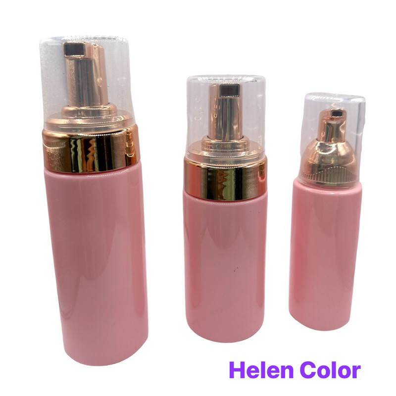 Frasco Pump Espumador Helen Color para Limpeza de Cílios e Sobrancelhas – 80ml/100ml/150ml Rosa com Rose Gold . Og em Oferta na Shopee