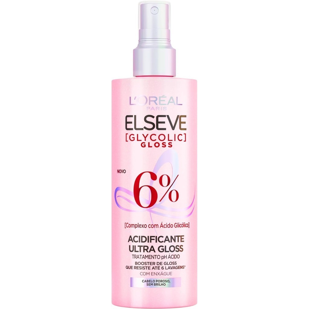 Acidificante Ultra Gloss Elseve Glycolic Gloss - 200ml em Oferta na Shopee