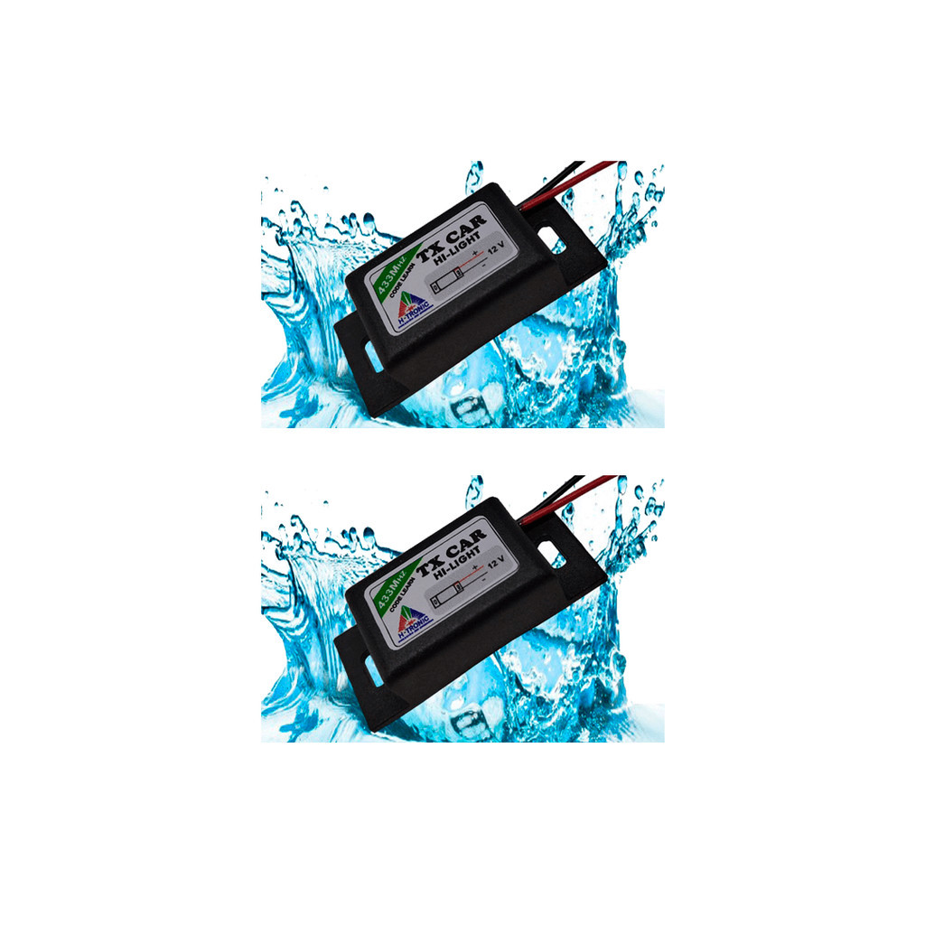 Kit 2 Controle De Portão Eletrônico Farol Tx Car Garen Rcg - 433Mhz  À Prova D'água - H-Tronic