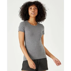 Blusa Básica Feminina Decote Redondo Em Algodão