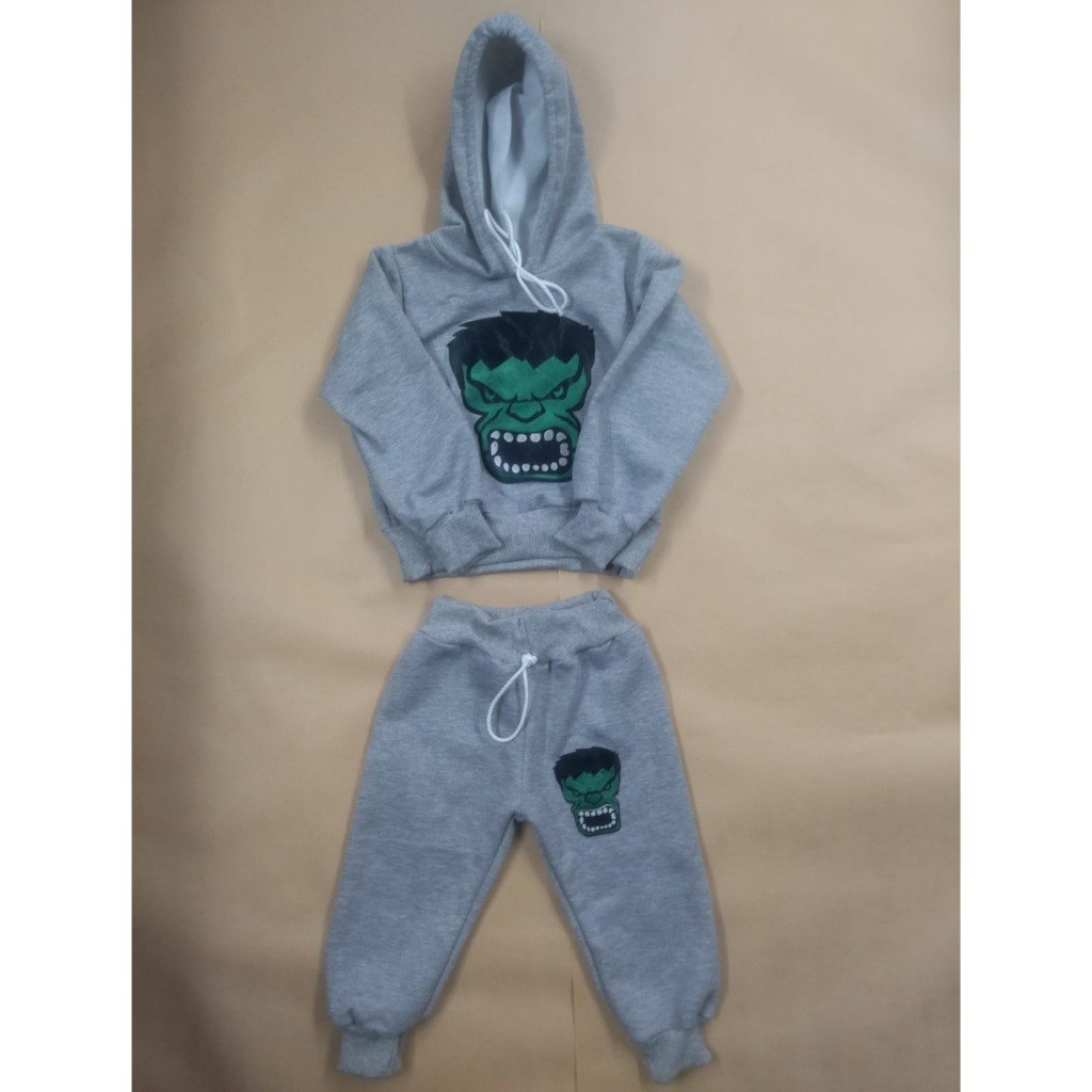 Conjunto Kit 2 Peças Moletom Infantil Desenhos Heróis Moda Estilo Quentinho Confortável e Macio Favorito das Crianças