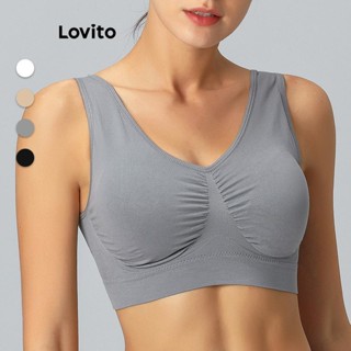 Lovito Sutiã Esportivo Liso Esportivo Para Mulheres LNL46201
