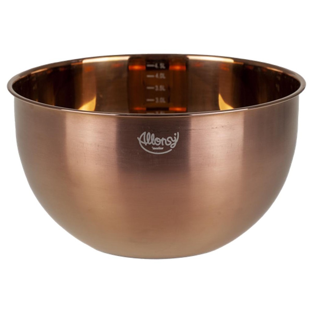 Bowl Tigela de cozinha Multiuso de Inox 4,5L com medidas Rose gold Preparar Armazenar Servir em Oferta na Shopee