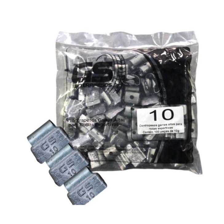Chumbo para Balanceamento Contrapeso Garra Alta 10 Gramas Pacote Com 100 unidades em Oferta na Shopee
