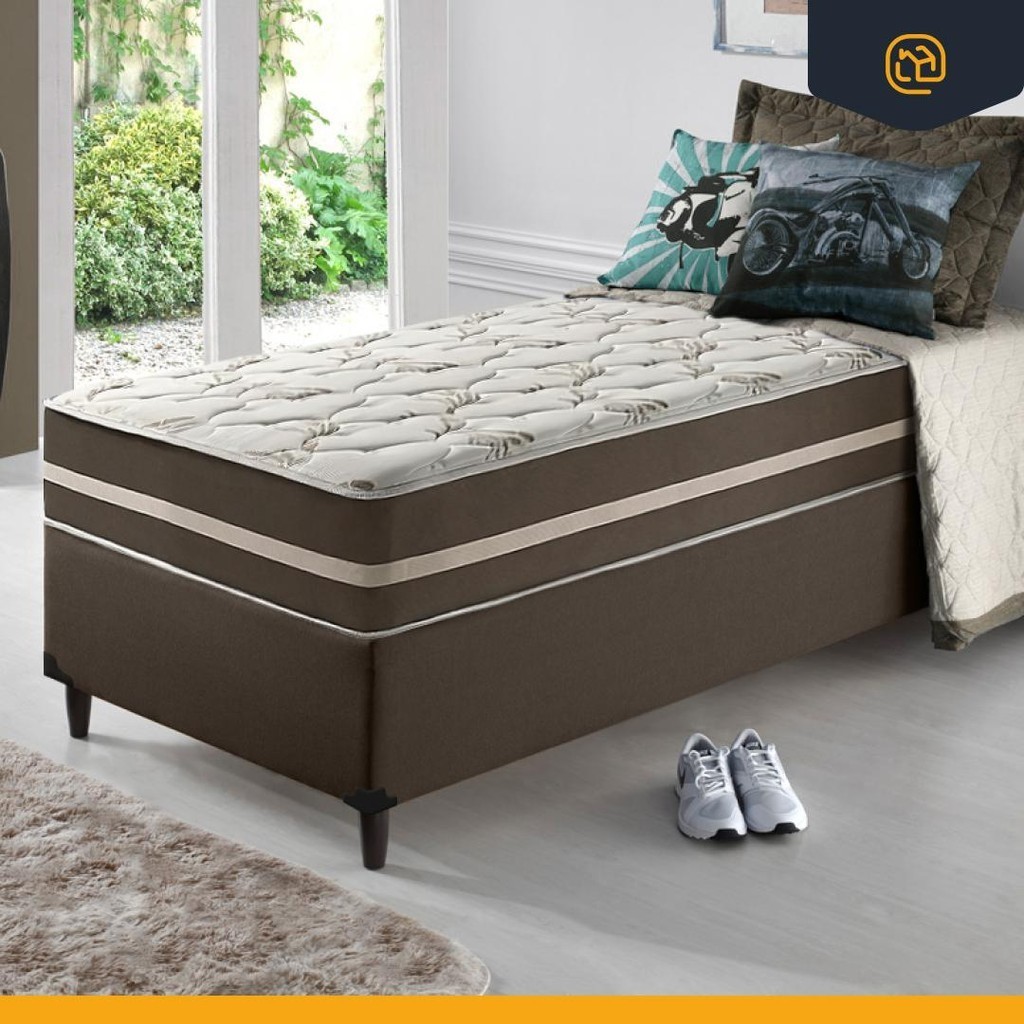 Cama Box com Colchão de Molas Ensacadas Classic Solteiro King 96cm
