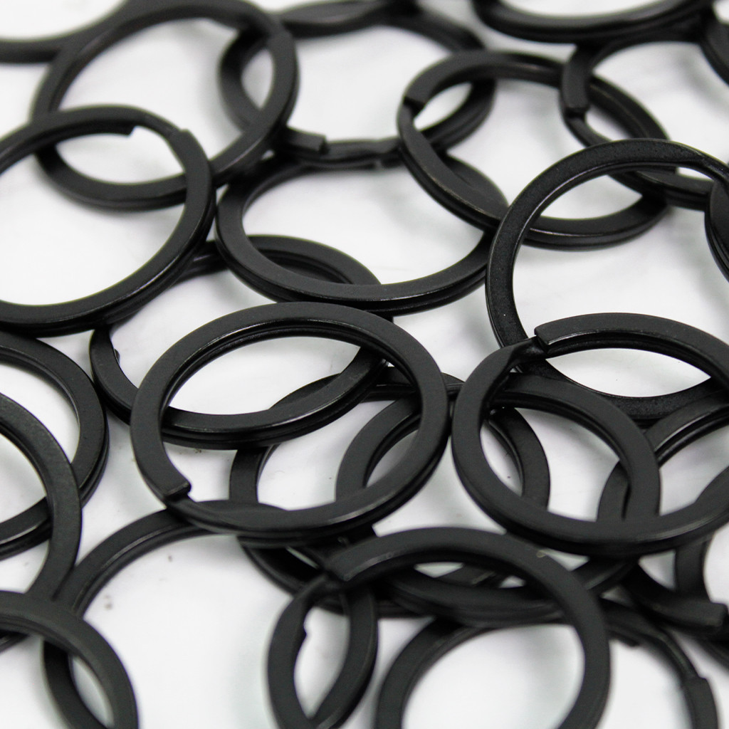 50 Unidades De Argola Italiana Preta 35mm Para Chaveiro Artesanato Molho De Chave
