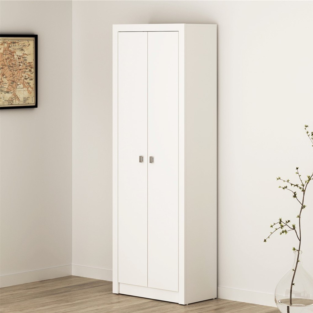 Armário para Escritório 171,5x60cm com 2 Portas e 5 Prateleiras ME4105 Branco - Home & Living