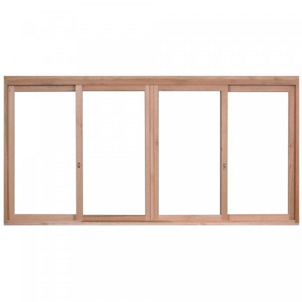 Janela de Madeira de Correr 120x180cm com Caixilho 9,4cm Ewk 384 Rondosul 120cm x 180cm