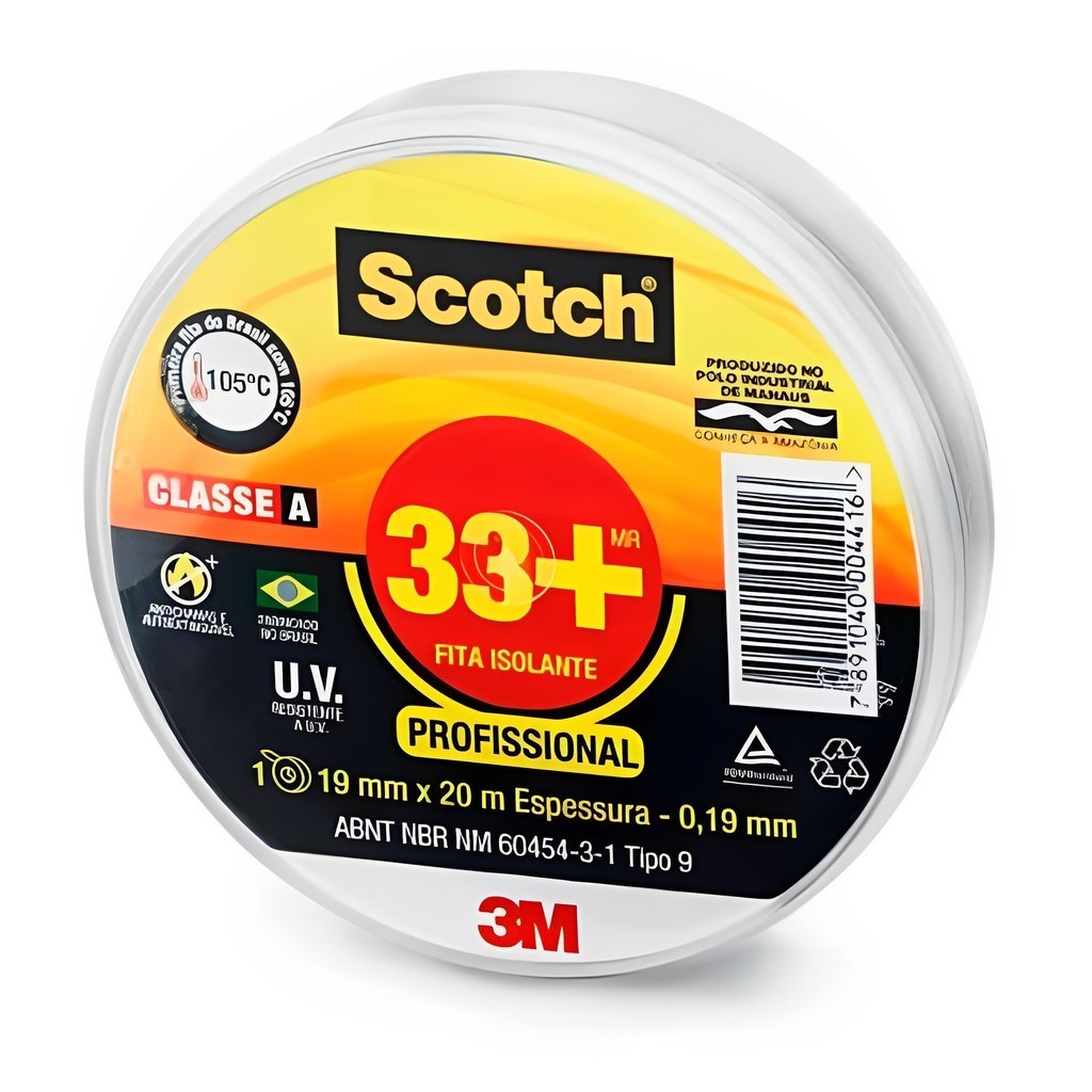Fita Isolante Classe A 19MMx20M Scoth 33+mr - 3M