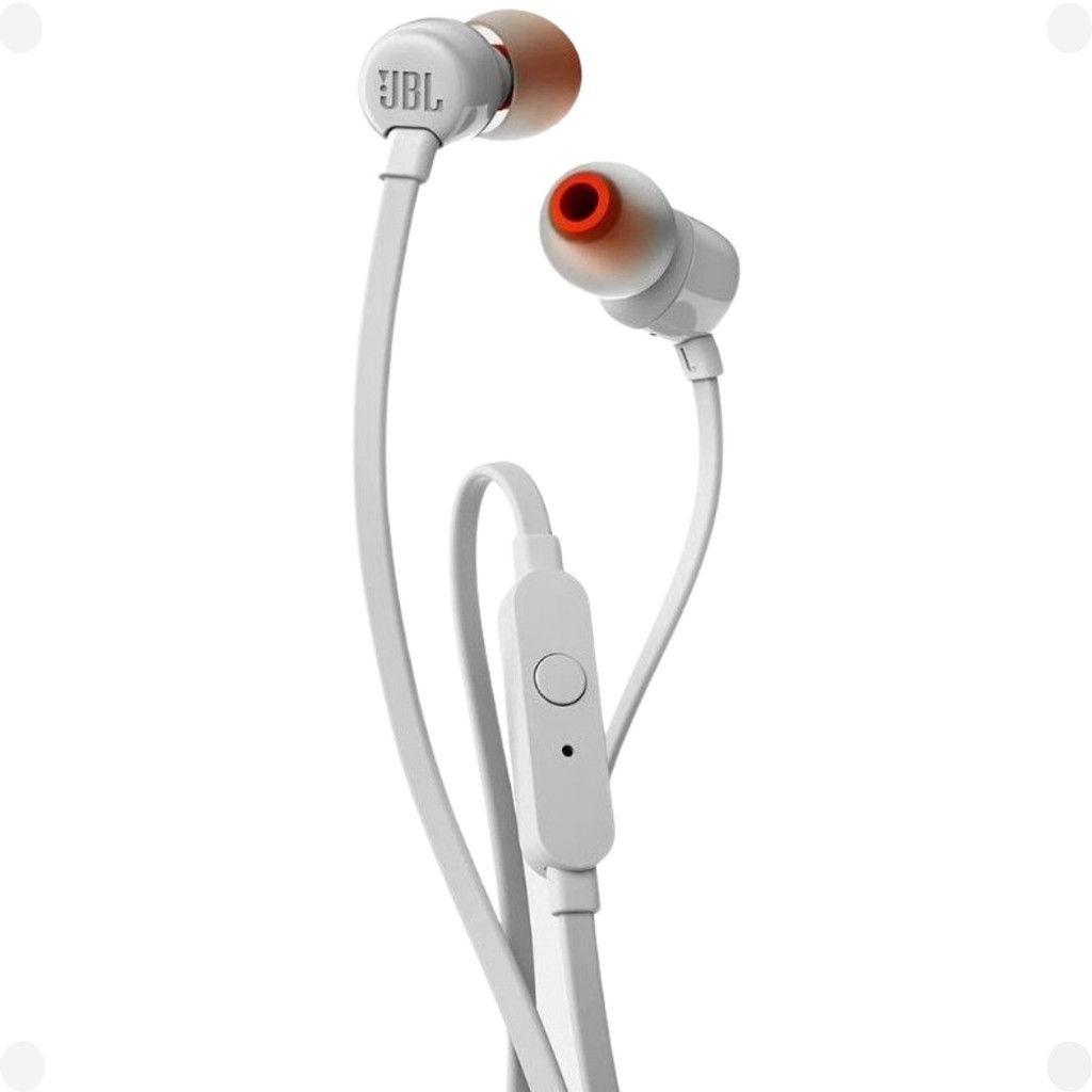 Fone De Ouvido Intra Auricular JBL T110 Branco - Audio