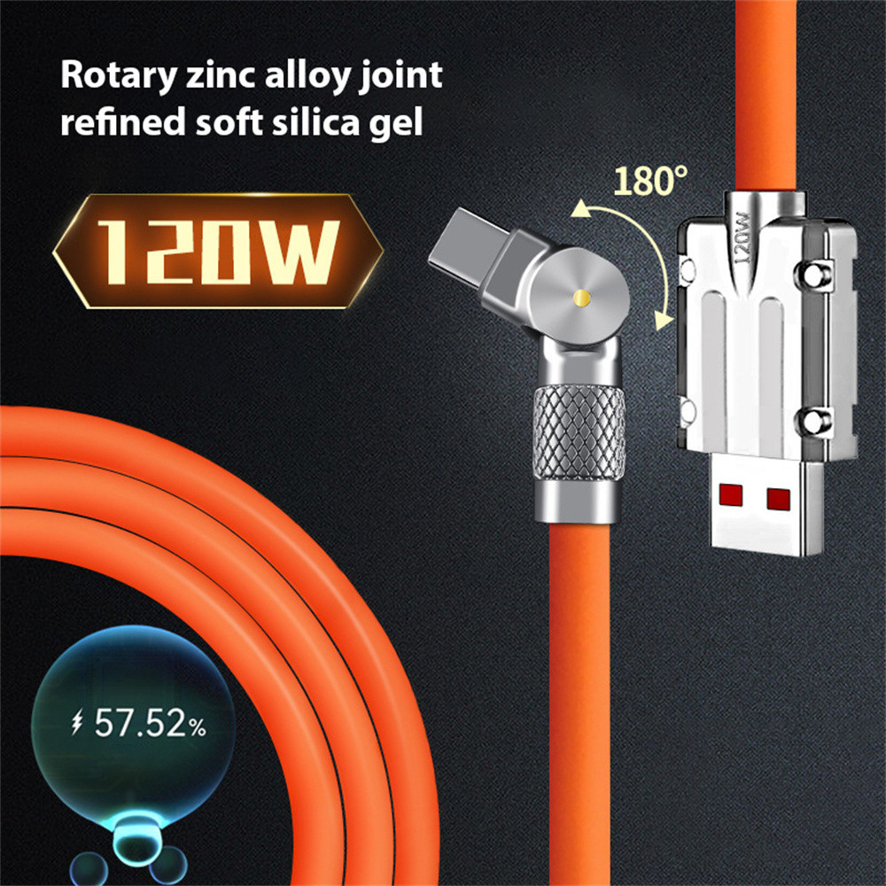 Kabel Data 120W Fast Charging Micro usb Type C Cable For iPhone USB Cabel Casan Android Liquid Kable em Oferta na Shopee