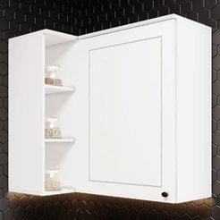 Armário Aéreo Cozinha Americana 1 Porta 100% MDF Branco HP - Henn