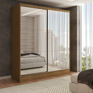 Guarda-Roupa Solteiro Swift 2 Portas 2 Gavetas com Espelho em Oferta na Shopee