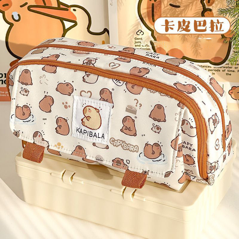 Estojo Para Lápis De Três Camadas Grande Capacidade Desenhos Animados Multifuncional Estudante em Oferta na Shopee