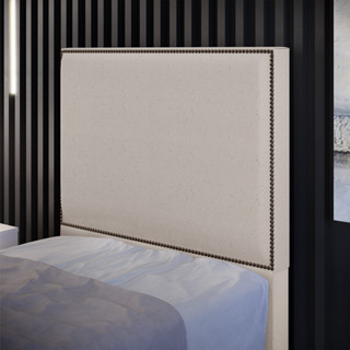 Cabeceira Cama Box Solteiro Com Tachas 100 cm Vicenza L02 Linho Bege - Lyam Decor em Oferta na Shopee