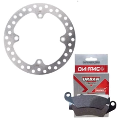 Disco de Freio Dianteiro Xre 300 Sem Abs 2009-2018 / Xre 300 Com Abs 2019 A 2024 + Pastilhas
