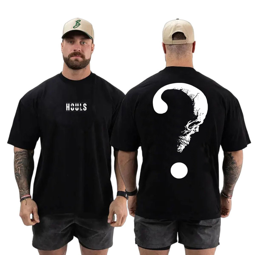 Camiseta Caveira Houls Larga Musculação Academia  Bodybuilder Oversized Treino Premium Maestria
