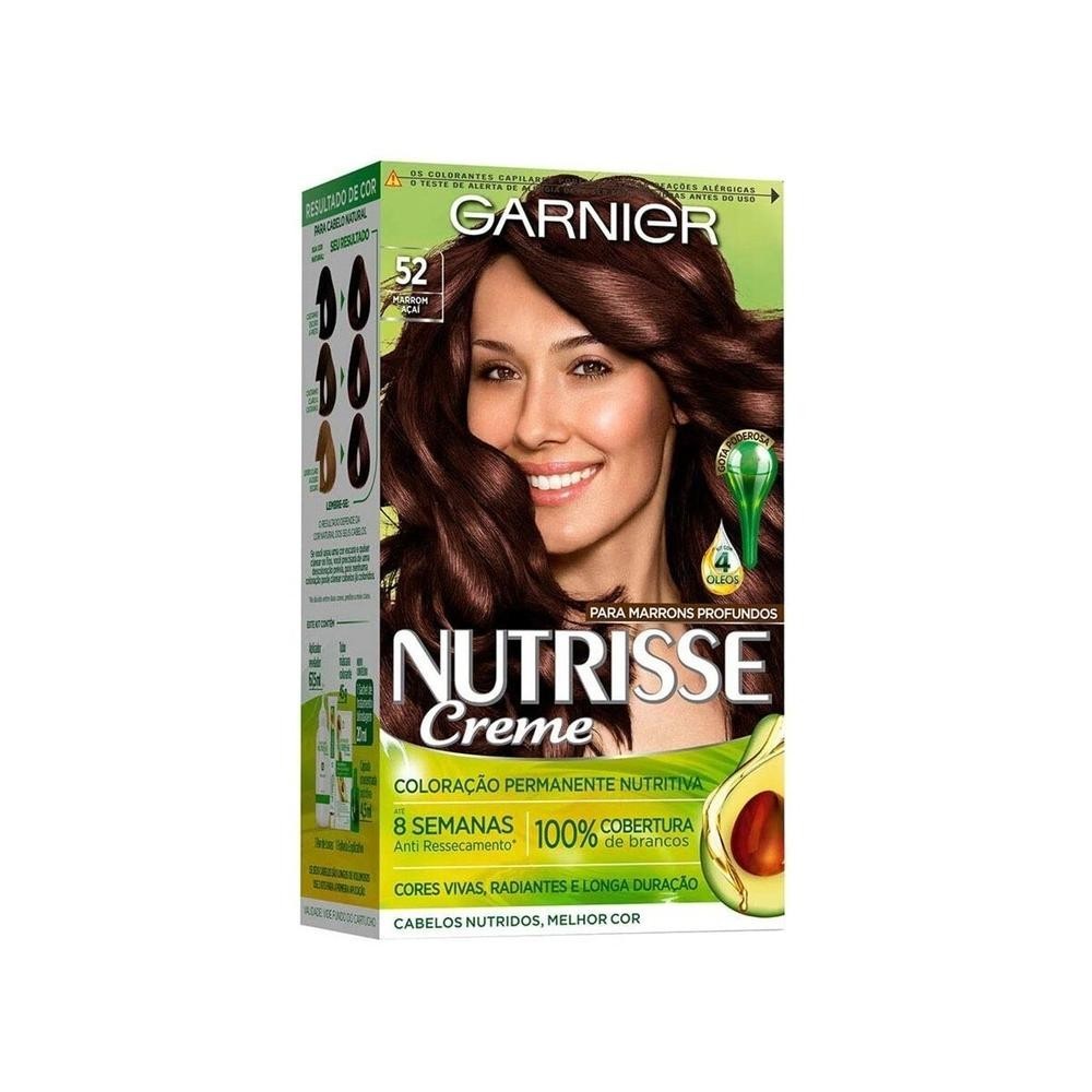 Tintura Creme Garnier Nutrisse 5.2 Marrom Acai - Beauty