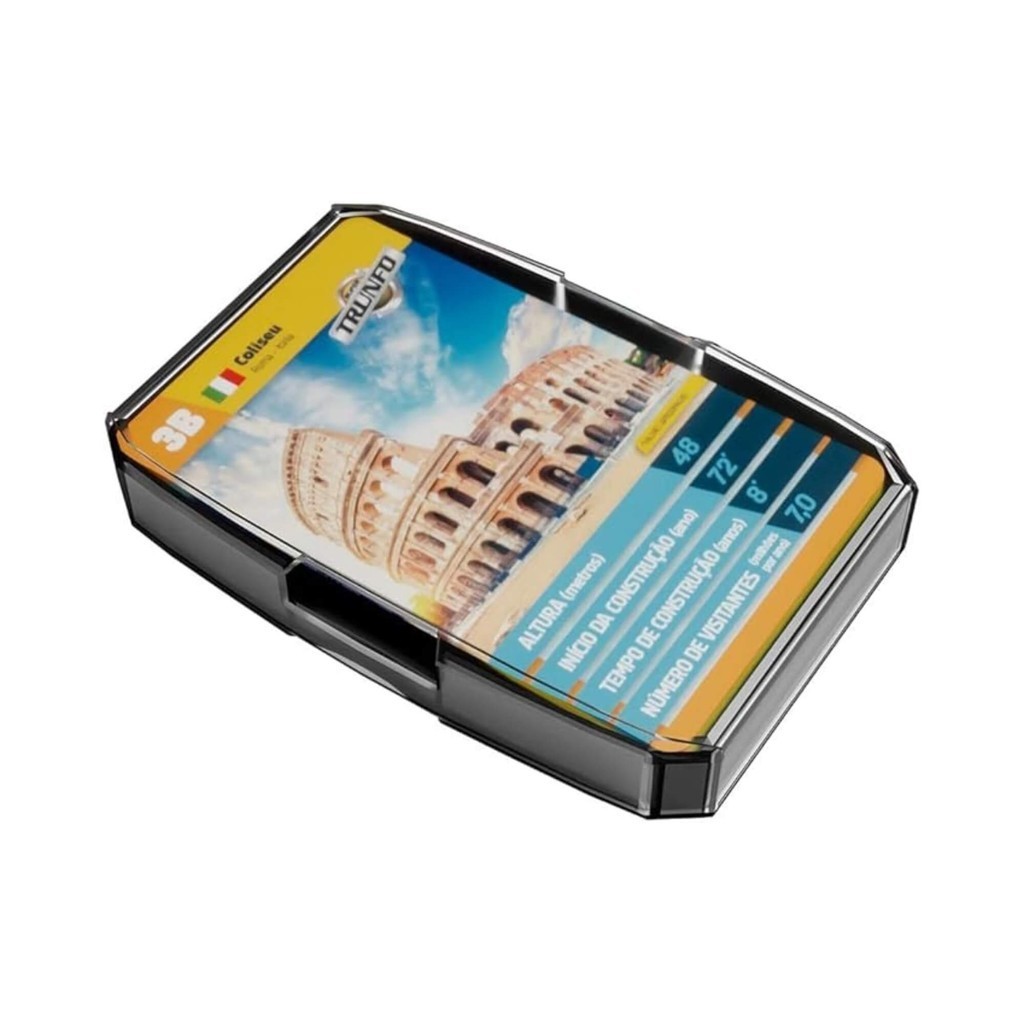 Detalhes do Brinquedo Infantil Jogo de Cartas Super Trunfo Monumentos do Mundo Grow - 03717