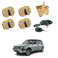 Kit 5 Fechadura S Porta E Porta-Malas Com Botão Uno G1 96 A 03