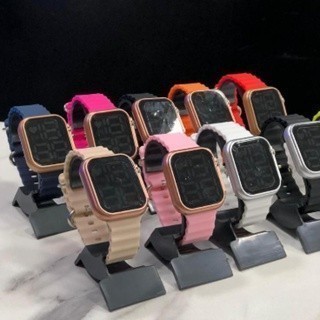 KIT 20 Relógio Digital Revenda Masculino Feminino Led Quadrado Tipo Smartwatch Juvenil
