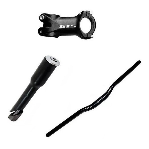 Guidão + Mesa Gts 31.8mm Kit Bike Adaptador de 21.1mm Standard para bicicleta mtb