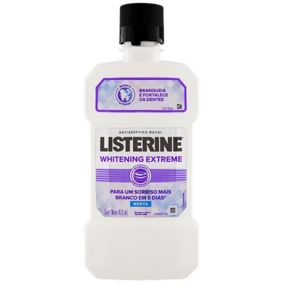Enxaguante Bucal Listerine Whitening Extreme Menta 473ml em Oferta na Shopee