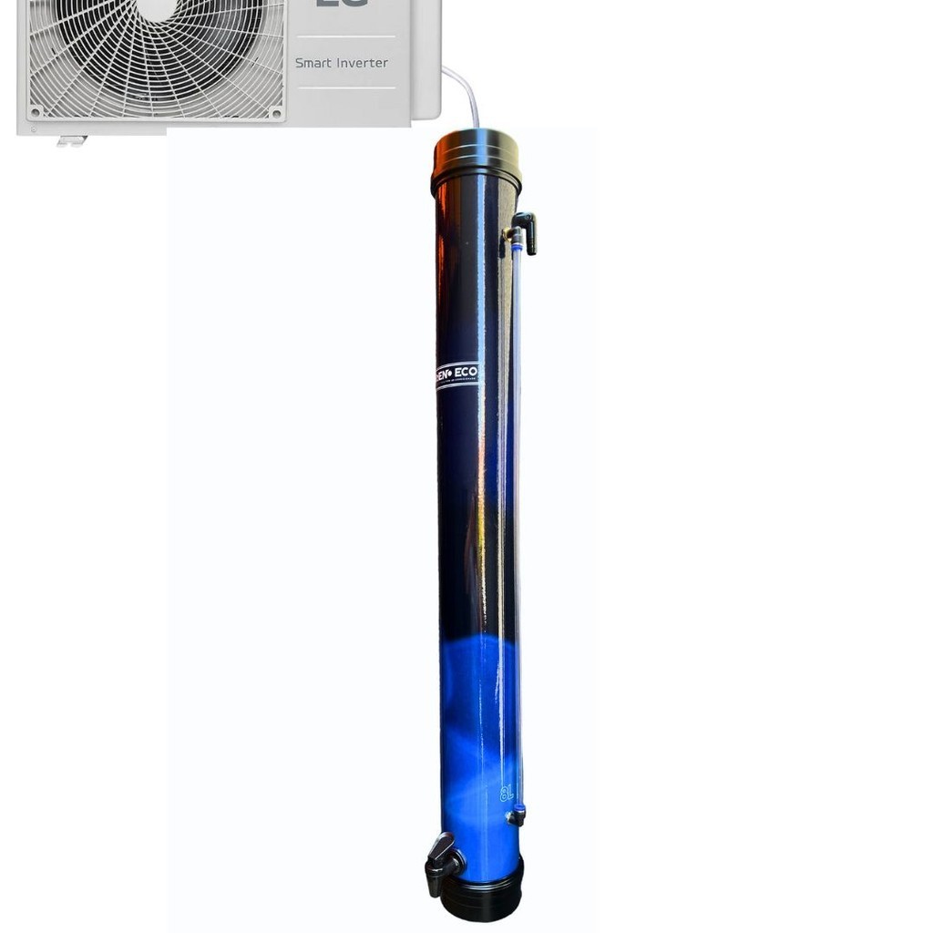Dreno Coletor de Água para Ar Condicionado 8L Cor Azul e Preto - 97cm.